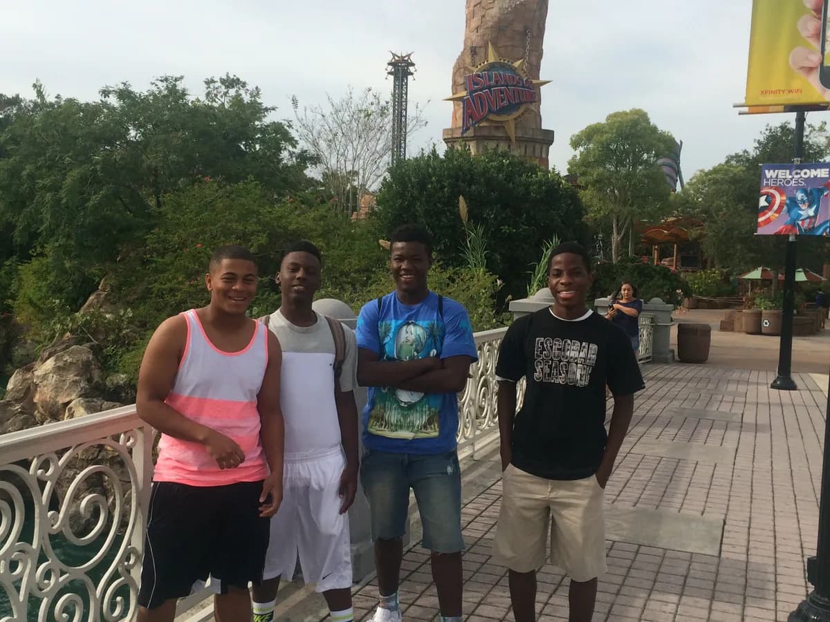 FYM youth at Universal Studios
