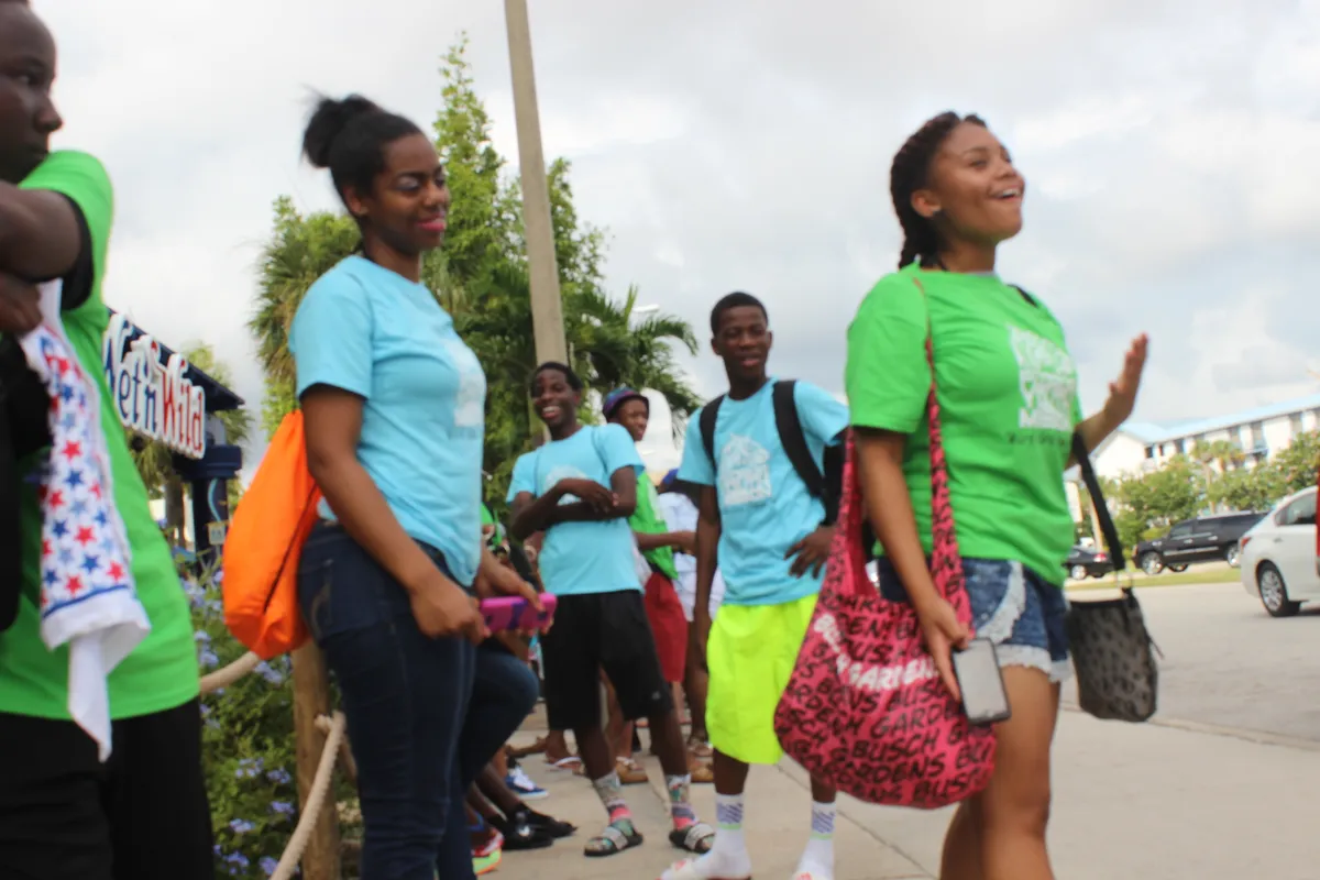 FYM youth walking together at an outing